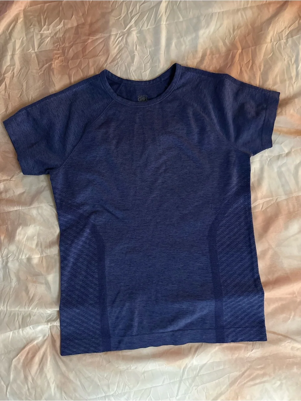 Athleta Girl | Navy “Powerful” Short Sleeve Active Workout Tee | Size Large